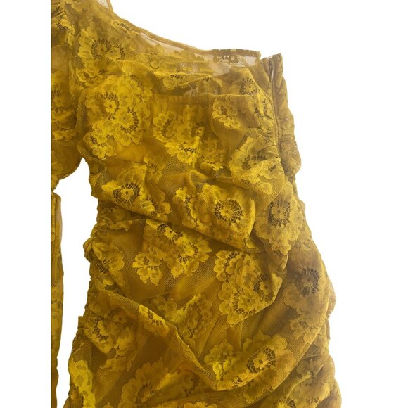 For The Love & Lemons One Shoulder Lace Tiana Mini Dress Size XXS - Picture 7 of 13